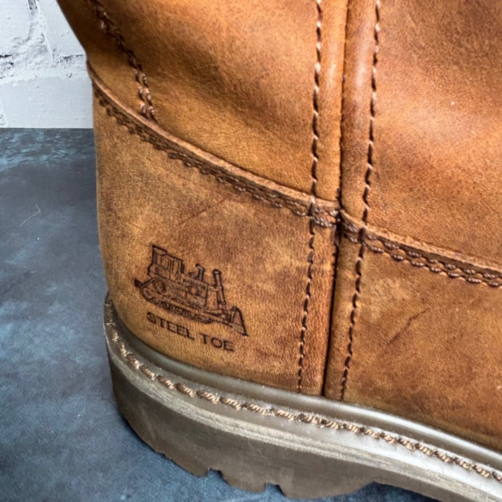 Caterpillar CAT Mens 7.5 Brown Leather Steel Toe Pull On Work Boots P90418 EH - Picture 5 of 7